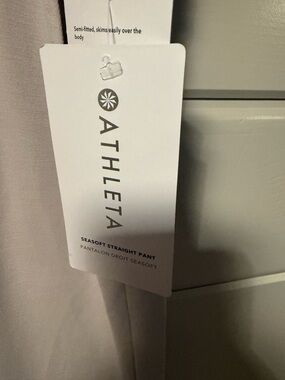 Athleta Seasoft Straight Pant - Light Gray